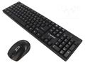 Office kit; black; universal; USB A; wireless,US layout; 10m GEMBIRD KBS-W-01