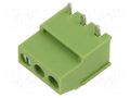 Connector: PCB terminal block; terminal; 20A; 300V; straight; 1x3 XINYA XY129RB-3P-5.0-GN