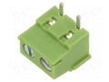 Connector: PCB terminal block; terminal; straight; on PCBs; green XINYA XY304R-2P-5.0-GN