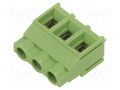 Connector: PCB terminal block; terminal; angled 90°; on PCBs XINYA XY636-3P-7.62-GN