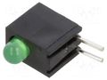 LED; in housing; 3mm; No.of diodes: 1; green; 20mA; Lens: diffused BIVAR H101CGD