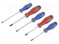 Kit: screwdrivers; Phillips,slot; 5pcs. KING TONY KT-30115MR