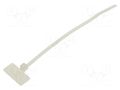 Cable tie; with label; L: 109mm; W: 2.5mm; natural; polyamide; 80N PANDUIT PLF1M-M