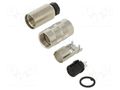 Connector: M16; plug; female; 5A; 250V; PIN: 6; IP67; for cable; brass BINDER 99-5122-00-06