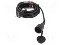 Extension lead; 3x2.5mm2; Sockets: 1; rubber; black; 10m; 16A KEL W-97284