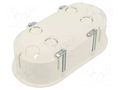 Enclosure: junction box; Ø: 62mm; Z: 45mm; plaster embedded; white JONEX JX-PK-62/45G-WH