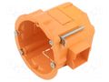 Enclosure: junction box; Ø: 60mm; Z: 60mm; plaster embedded; deep JONEX JX-PK-60/60LG-OR