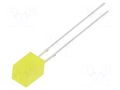 LED; yellow; rectangular; 5x5x7mm; 150÷220mcd; 140°; Front: flat OPTOSUPPLY OSY5JA7NE4B