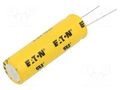 Supercapacitor; THT; 100F; 3VDC; -10÷30%; Body dim: Ø18.5x60.5mm EATON ELECTRONICS TV1860-3R0107-R