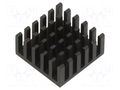 Heatsink: extruded; grilled; black; L: 24.2mm; W: 24.2mm; H: 12.3mm FISCHER ELEKTRONIK ICKPGA9X9