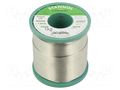 Tin; lead free; Sn99,3Cu0,7; 1.5mm; 1kg; reel; 227°C; Flux: SW33 STANNOL S99C1K400/1.5/1.0