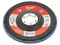 Flap grinding wheels; Ø: 125mm; Øhole: 22.2mm; Granularity: 80 Milwaukee MW-4932472226