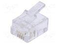 Connector: RJ11; plug; PIN: 4; 6p4c; for cable; IDC,crimped BM GROUP BM01065