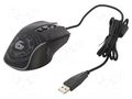 Mouse; black; USB A; optical,wired; DPI change button,with LED GEMBIRD MUSG-RGB-01
