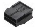connector 8CKT MINI FIT JR HOUSING BLACK MOLEX MX-46999-0296
