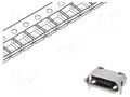 Connector: USB B micro; socket; SMT; PIN: 5; horizontal; USB 2.0 GCT USB3135-30-A