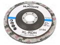 Grinding wheel; fleece; Dim: Ø125x6mm; Mount.hole diam: 22mm HURAGAN HUR-SXD-F212-622