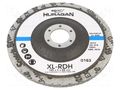 Grinding wheel; fleece; Dim: Ø125x6mm; Mount.hole diam: 22mm HURAGAN HUR-SXD-M212-622