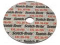 Grinding pin; fleece; Dim: Ø150x6mm; Grit: 3S; mounting holes HURAGAN HUR-SXW-F315-622