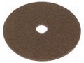Grinding pin; fleece; Dim: Ø150x3mm; Grit: 6A; mounting holes HURAGAN HUR-SXW-M615-322