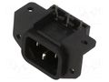 Connector: AC supply; socket; male; 10A; 250VAC; C14 (E); IEC 60320 BULGIN PX0580/PC/12132