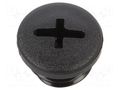 Stopper; M12; 1.5; polyamide; black; Thread: metric; 6mm; 10pcs. ALPHA WIRE HPM12-BK080