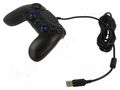 Gamepad; black; Jack 3,5mm,USB A; wired,USB 2.0; 3m GEMBIRD JPD-PS4U-01