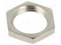 Nut; M16; brass; Thread: metric; Pitch: 1.5; Plating: nickel HELLERMANNTYTON ALNPB-M16-NPB-ML
