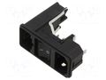 Male; snap-in; plug; 250V; 10A; Type: C14 (E); Des: on/off switch SCHURTER KD14.1101.107