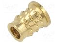 Threaded insert; brass; M3,5; BN 37901; L: 7mm; for plastic TAPPEX KVT-071M3.5