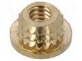 Threaded insert; brass; M2; BN 37901; L: 2mm; for plastic TAPPEX KVT-073M2