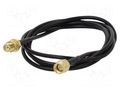 Cable; 1m; SMA male,SMA female; black; straight; 50Ω ONTECK SMA-04-1.0