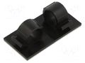 Self-adhesive cable holder; ØBundle : 13mm; polyamide; black HELLERMANNTYTON RA13-PA66-BK