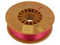 Filament: PLA SILK; 1.75mm; fuchsia; 195÷225°C; 800g ROSA 3D ROSA-3430