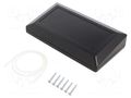 Enclosure: desktop; X: 180mm; Y: 100mm; Z: 41.5mm; ABS; black; gasket KRADEX Z133H-ABS