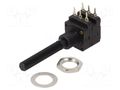 Potentiometer: shaft; 20kΩ; 200mW; THT; 6mm; plastic; stereo; carbon PIHER 6PSI-20K