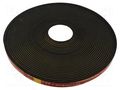 Gasket; EPDM; Thk: 5mm; black; L: 20m; W: 20mm RST ROZTOCZE USPE-20.05-20M