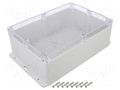 Enclosure: multipurpose; X: 185mm; Y: 265mm; Z: 95mm; polycarbonate GAINTA G2385CMF-IP67