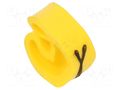 Markers; Marking: Y; 4÷10mm; PVC; yellow; -30÷60°C; leaded; PA-2 PARTEX PA-20004AV40.Y
