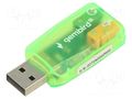 PC extension card: sound; PnP; green GEMBIRD SC-USB-01