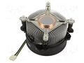 Heatsink: extruded; 12VDC; aluminium,copper; 96.5m3/h; H: 62mm Akasa AK-959CU
