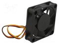 Fan: DC; axial; 12VDC; 60x60x15mm; 32.7dBA; EBR; 4300rpm; 2.55mmH2O Akasa DFS601512M