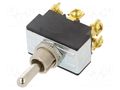 Switch: toggle; Pos: 3; DPDT; (ON)-OFF-(ON); 21A/14VDC; Leads: screw SWITCH COMPONENTS TB1-2G-DC-6