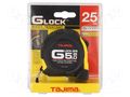 Measuring tape; L: 5m; Width: 25mm; ABS; Class: II; double-sided TAJIMA TJ-G5P50MTL215Y