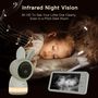 Baby Monitor Camera 3MP 2K, with 5 Inch sceen WiFi PTZ 355° IR Night Vision, Night Light, Lullabies, Temperature and humidity sensor AINANNY2 6974935721719