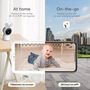 Baby Monitor Camera 3MP 2K, with 5 Inch sceen WiFi PTZ 355° IR Night Vision, Night Light, Lullabies, Temperature and humidity sensor AINANNY2 6974935721719