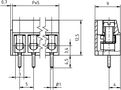 Terminal block 3-pin  5mm  PTR AK100/3-5.0