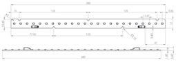 LED module, linear, 280mm, 750mA CC, 11.12V, 8.3W, 4000K, AKTO AM-L280W17-6p4sRA-NW