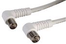 LEAD, COAX TV R/A P-S WHITE 0.5M JR9008A/0.5M WHITE-ROHS