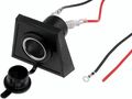 Car cigarette lighter socket, panel mount, with wire, SCI AT/CX-AUT-F/65B